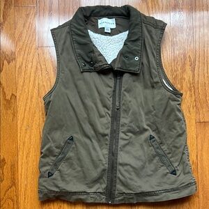 Marrakech, Anthropology, Olive Green Vest, Size Large